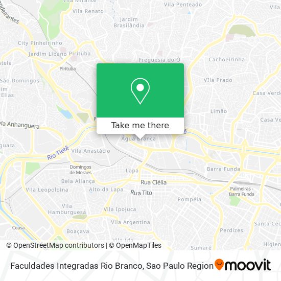 Faculdades Integradas Rio Branco map