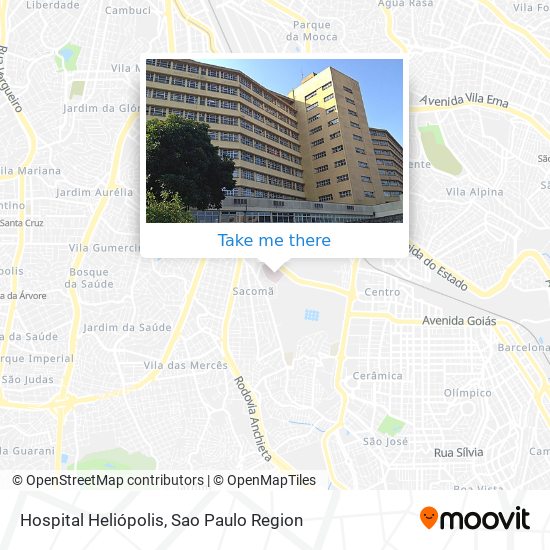 Mapa Hospital Heliópolis