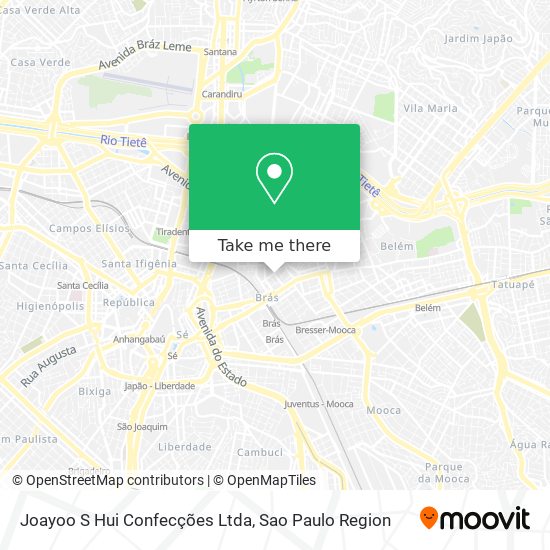 Mapa Joayoo S Hui Confecções Ltda