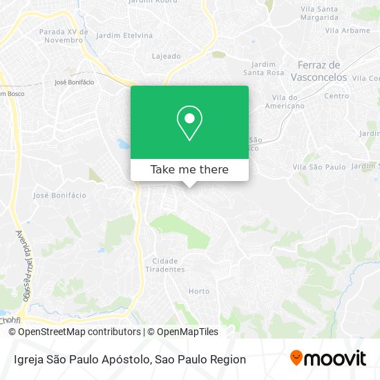 Mapa Igreja São Paulo Apóstolo