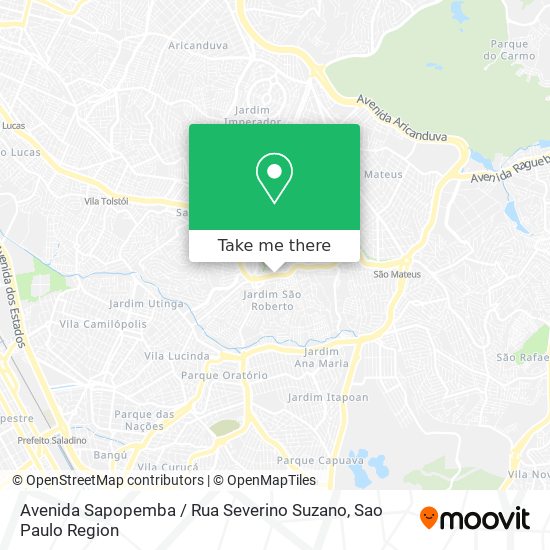 Avenida Sapopemba / Rua Severino Suzano map