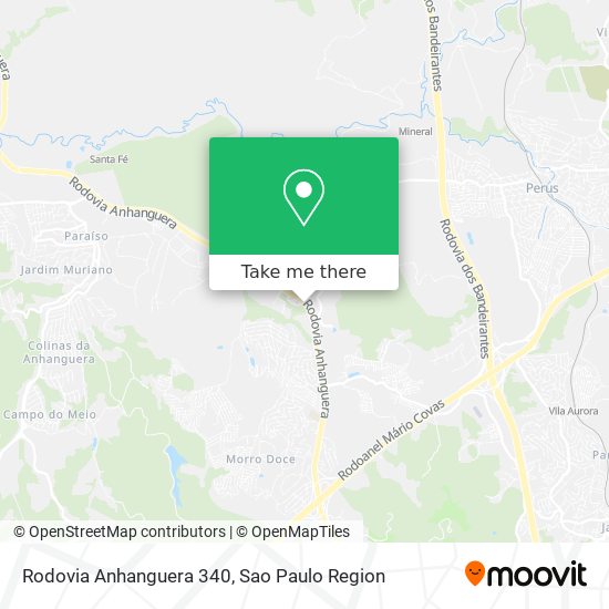 Rodovia Anhanguera 340 map