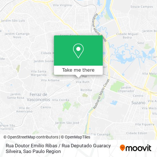 Rua Doutor Emilío Ribas / Rua Deputado Guaracy Silveira map