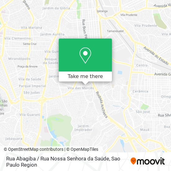 Mapa Rua Abagiba / Rua Nossa Senhora da Saúde