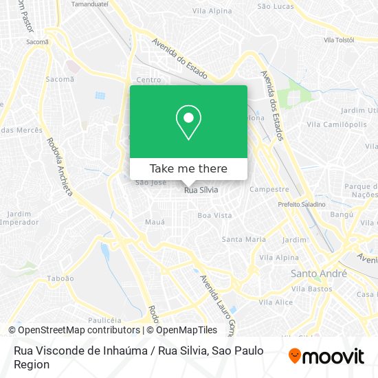 Rua Visconde de Inhaúma / Rua Silvia map