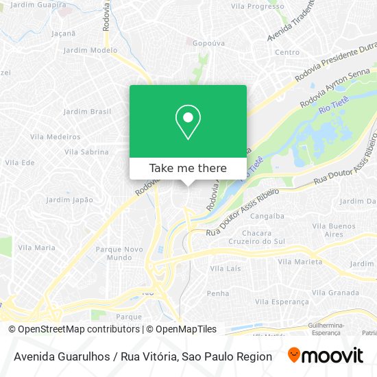 Avenida Guarulhos / Rua Vitória map