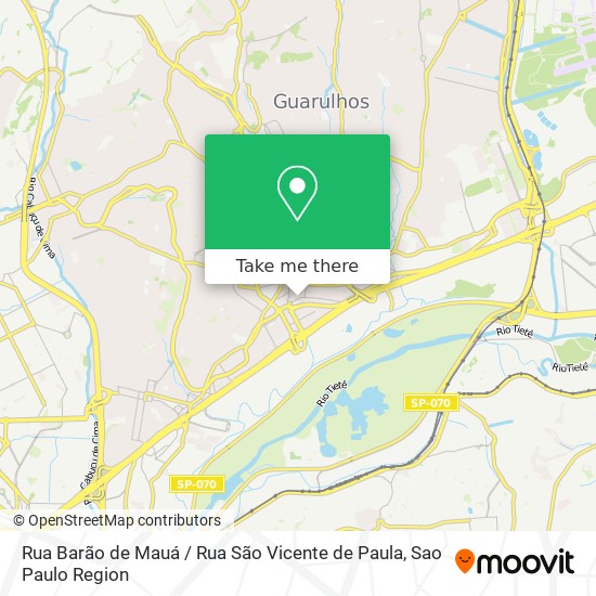 Mapa Rua Barão de Mauá / Rua São Vicente de Paula