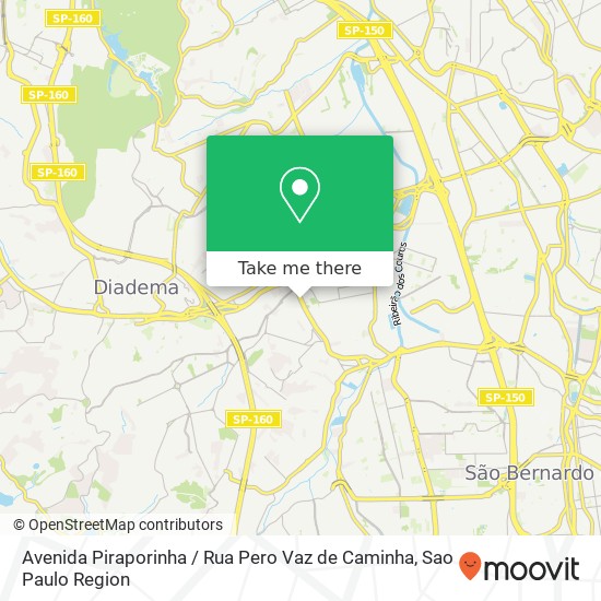 Mapa Avenida Piraporinha / Rua Pero Vaz de Caminha