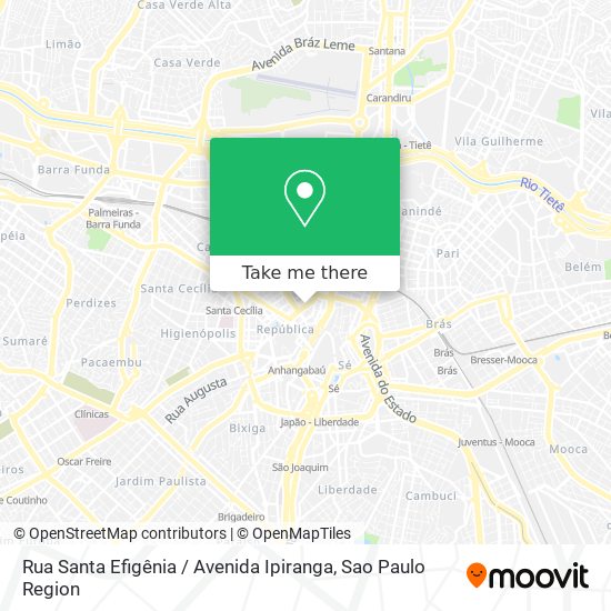 Rua Santa Efigênia / Avenida Ipiranga map