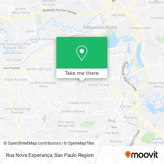 Mapa Rua Nova Esperança