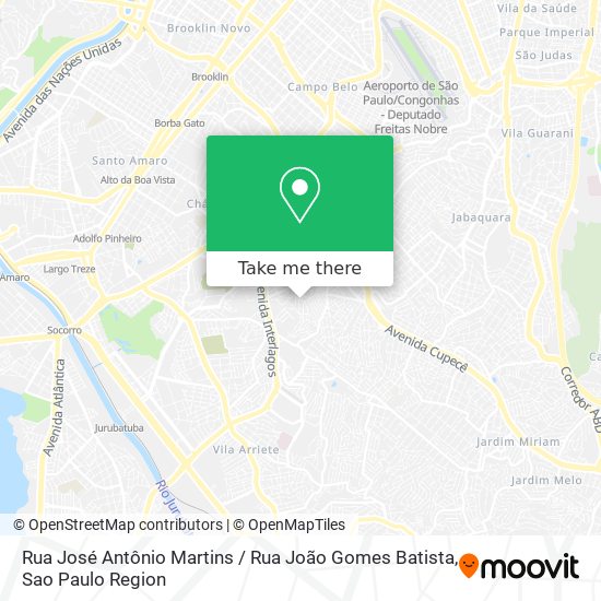 Rua José Antônio Martins / Rua João Gomes Batista map