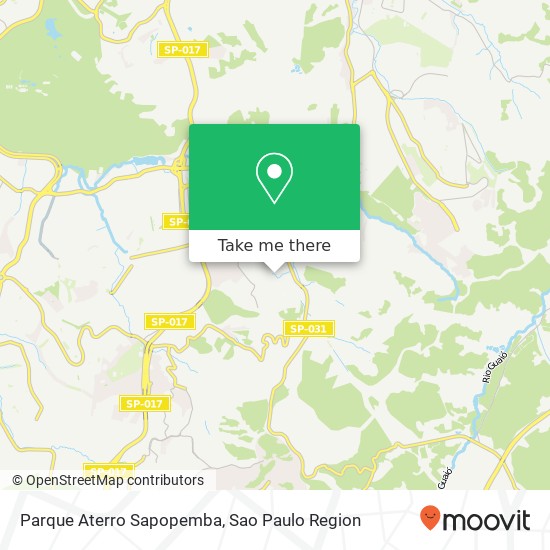 Mapa Parque Aterro Sapopemba