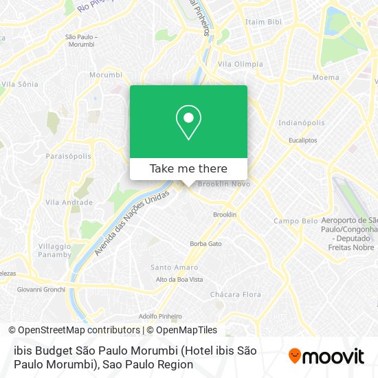 Mapa ibis Budget São Paulo Morumbi