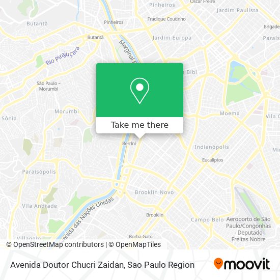 Avenida Doutor Chucri Zaidan map
