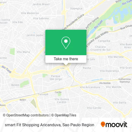 smart Fit Shopping Aricanduva map