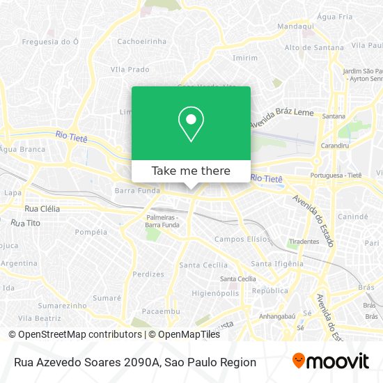 Rua Azevedo Soares 2090A map