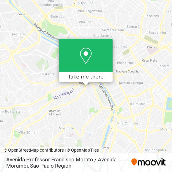 Avenida Professor Francisco Morato / Avenida Morumbi map