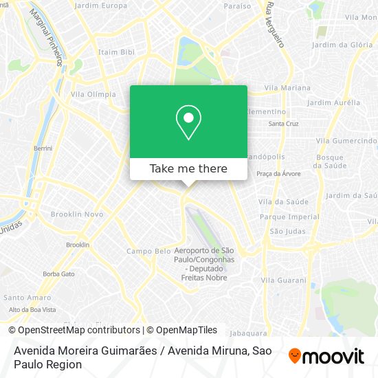 Mapa Avenida Moreira Guimarães / Avenida Miruna