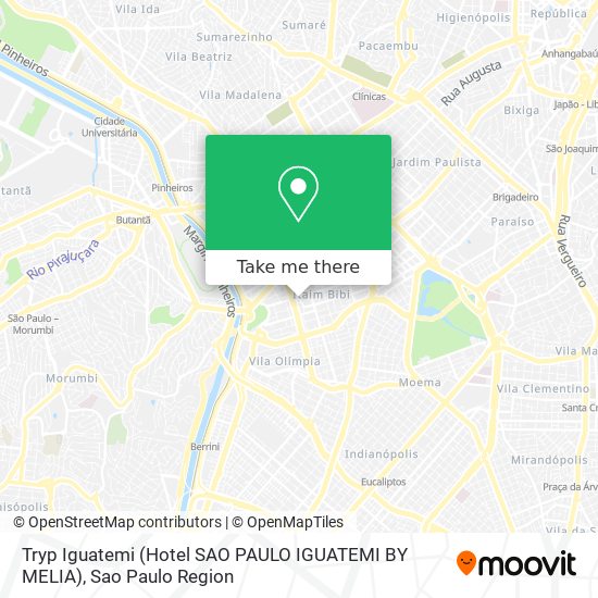 Mapa Tryp Iguatemi (Hotel SAO PAULO IGUATEMI BY MELIA)