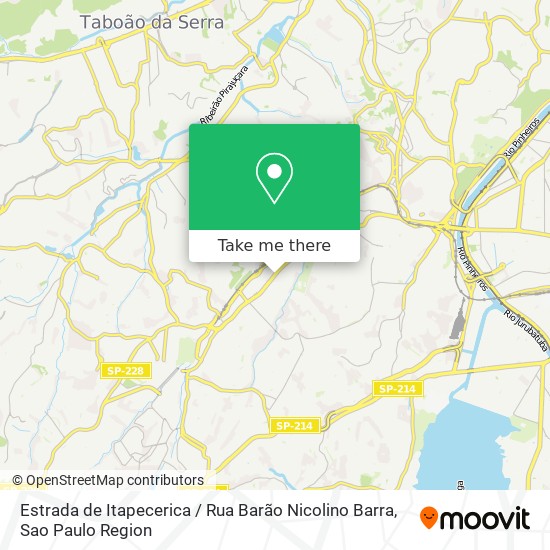 Estrada de Itapecerica / Rua Barão Nicolino Barra map