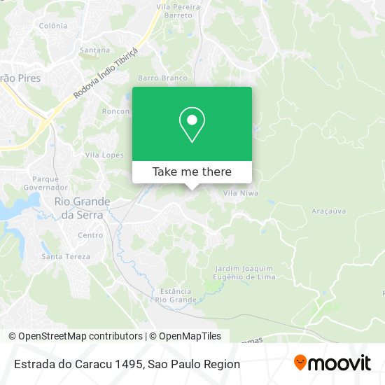 Estrada do Caracu 1495 map