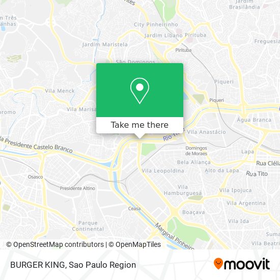 Mapa BURGER KING