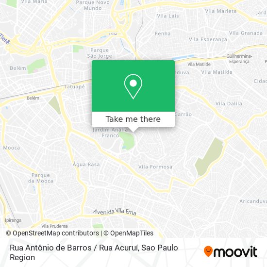 Rua Antônio de Barros / Rua Acuruí map