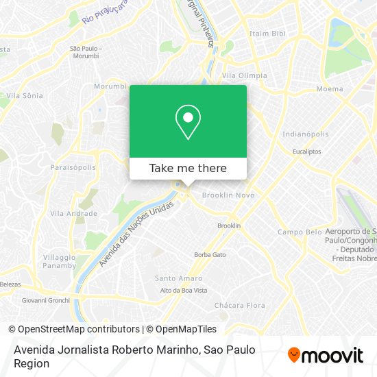 Mapa Avenida Jornalista Roberto Marinho