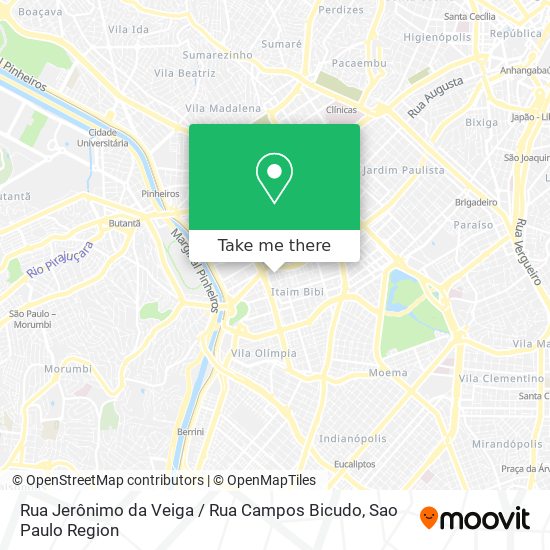 Mapa Rua Jerônimo da Veiga / Rua Campos Bicudo