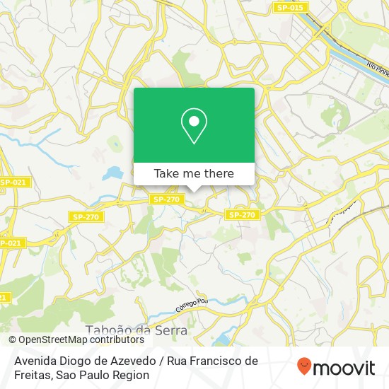 Mapa Avenida Diogo de Azevedo / Rua Francisco de Freitas