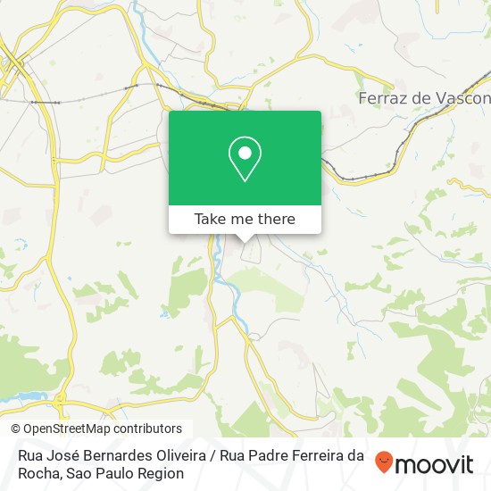 Mapa Rua José Bernardes Oliveira / Rua Padre Ferreira da Rocha