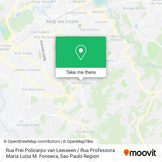 Mapa Rua Frei Policarpo van Leeuwen / Rua Professora Maria Luíza M. Fonseca