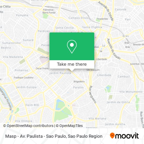Mapa Masp - Av. Paulista - Sao Paulo