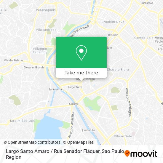 Largo Santo Amaro / Rua Senador Fláquer map