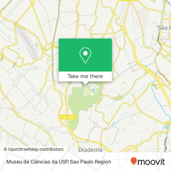 Museu de Ciências da USP map