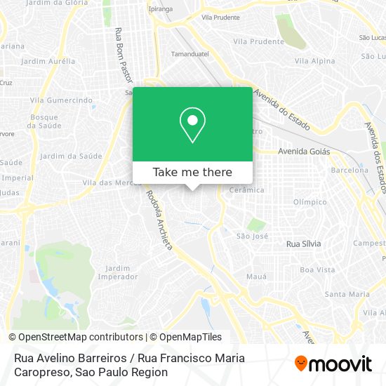 Rua Avelino Barreiros / Rua Francisco Maria Caropreso map