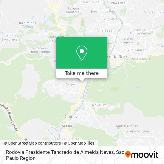 Rodovia Presidente Tancredo de Almeida Neves map