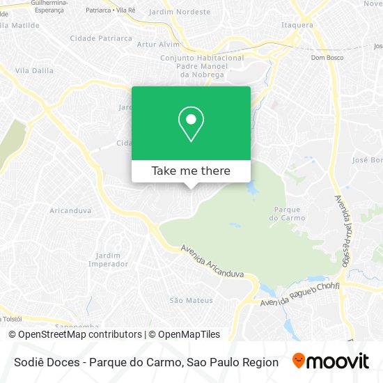 Mapa Sodiê Doces - Parque do Carmo