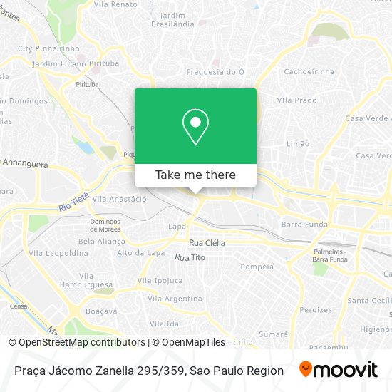 Mapa Praça Jácomo Zanella 295/359