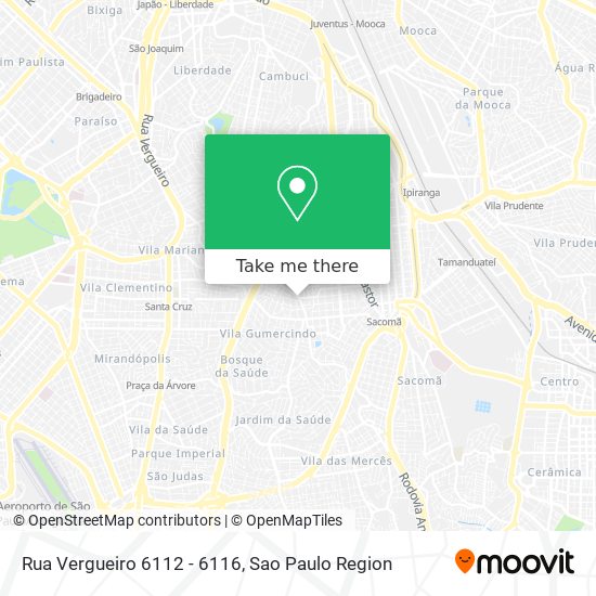 Mapa Rua Vergueiro 6112 - 6116
