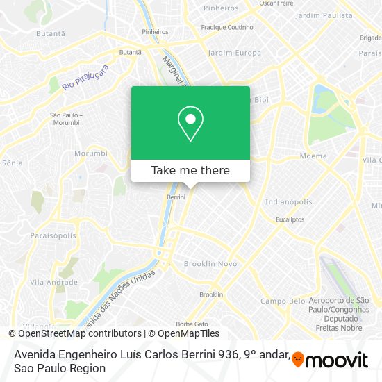 Mapa Avenida Engenheiro Luís Carlos Berrini 936, 9º andar