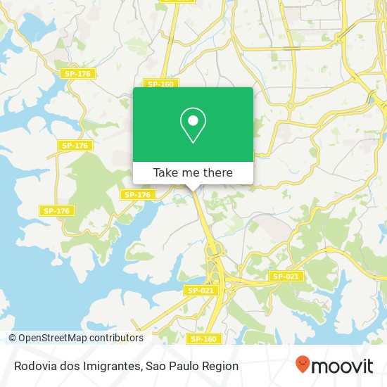 Rodovia dos Imigrantes map