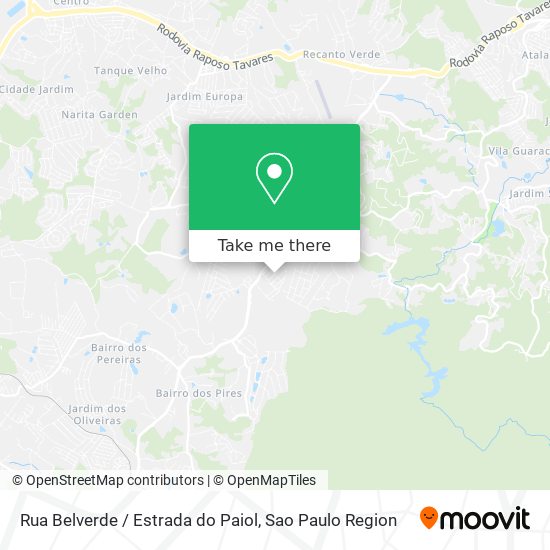 Rua Belverde / Estrada do Paiol map