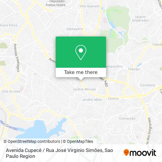 Avenida Cupecê / Rua José Virginio Simões map
