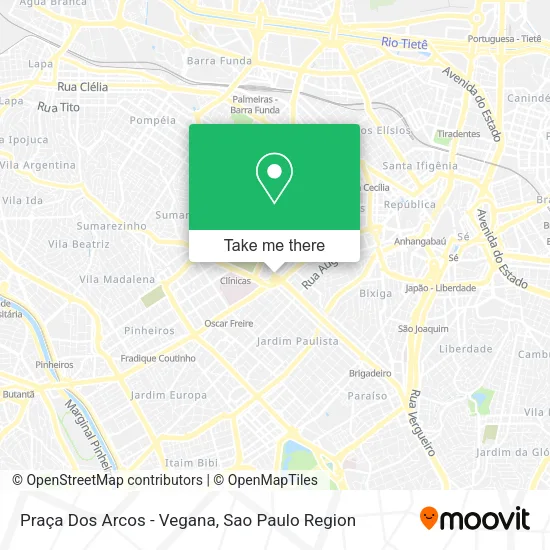 Praça Dos Arcos - Vegana map