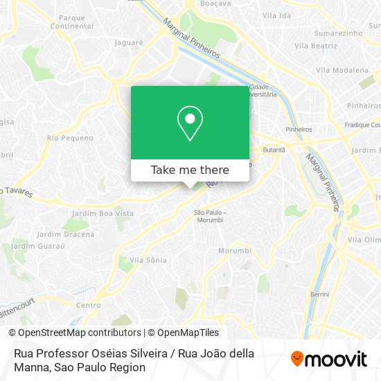 Mapa Rua Professor Oséias Silveira / Rua João della Manna
