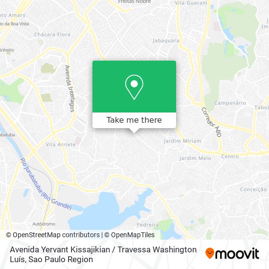 Mapa Avenida Yervant Kissajikian / Travessa Washington Luís