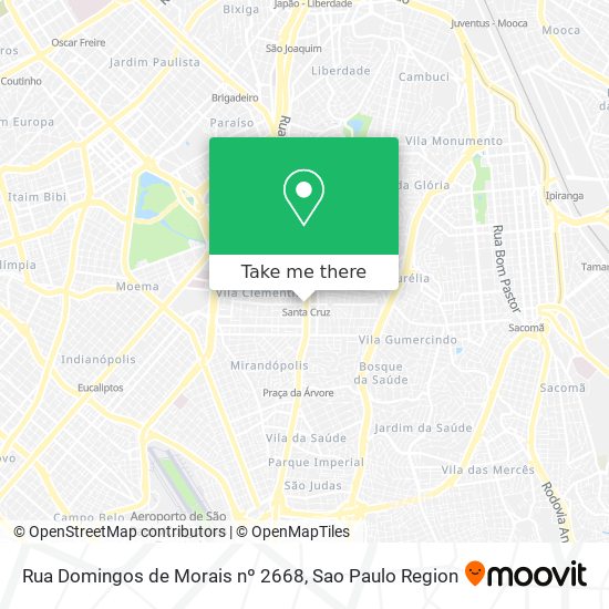 Mapa Rua Domingos de Morais nº 2668