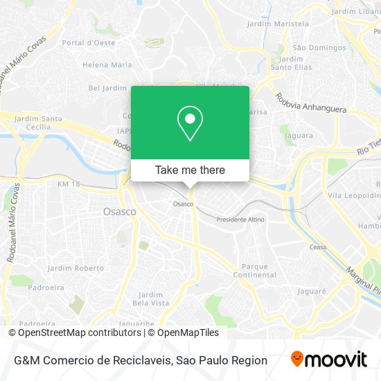 Mapa G&M Comercio de Reciclaveis