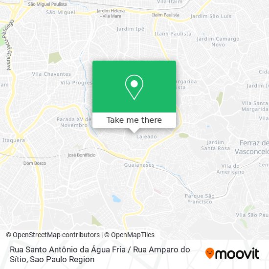 Rua Santo Antônio da Água Fria / Rua Amparo do Sítio map